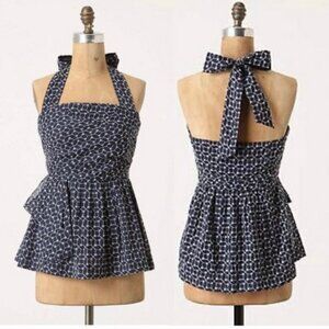 MAEVE navy Star Trails halter top, Sz 4.
